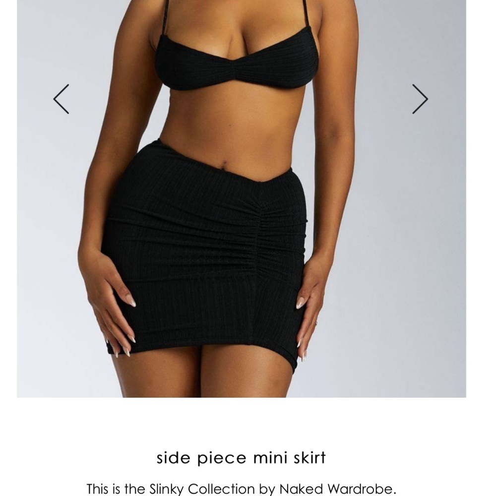 Naked Wardrobe Side Piece Slinky Skirt  🖤
